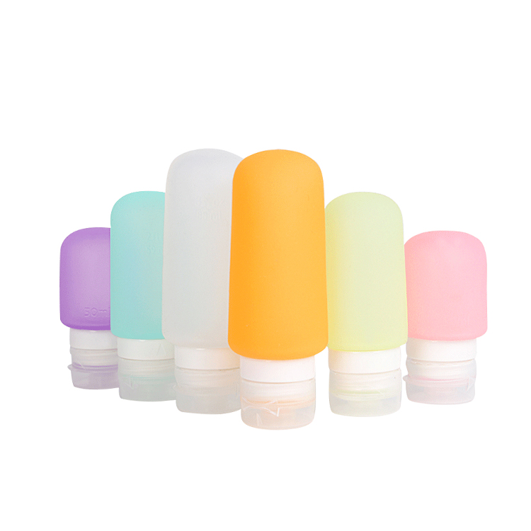 Set Da Viaggio 16 Pezzi Per Cosmetici – Bottiglie Silicone TSA, Flaconi, Vasetti, Custodia Trasparente, Viola