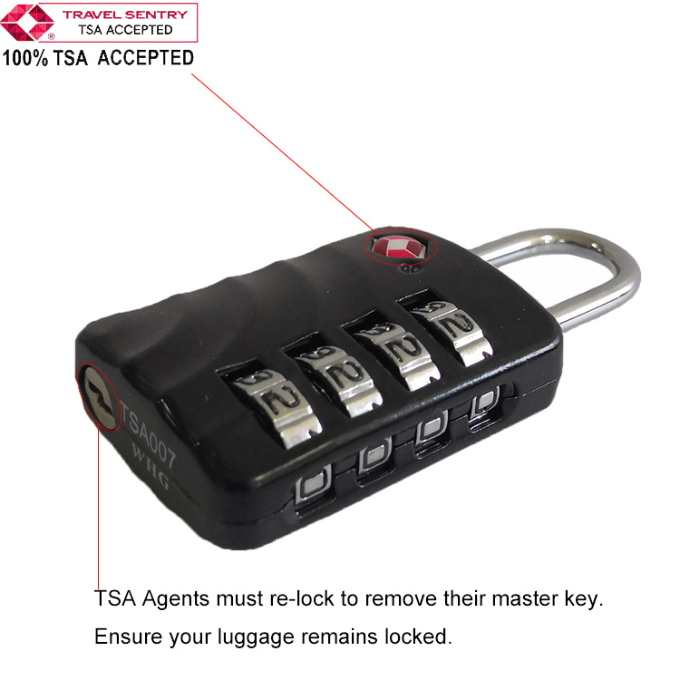 TSA approved 4 digit combination lock-2
