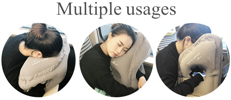 13414B TPU Double Layer Inflatable Neck Pillow