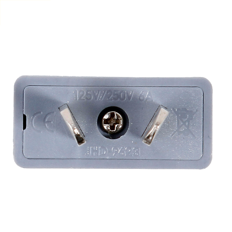 Travelsky 2 flat pins adapter plug 13605-4