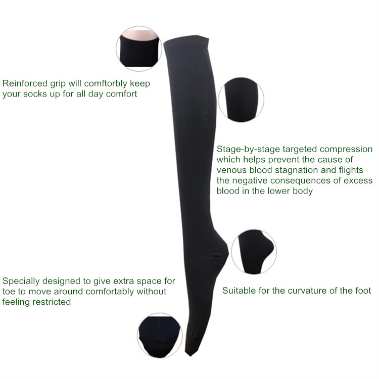 13448 Nylon+elastic+spandex Compression Sock 7