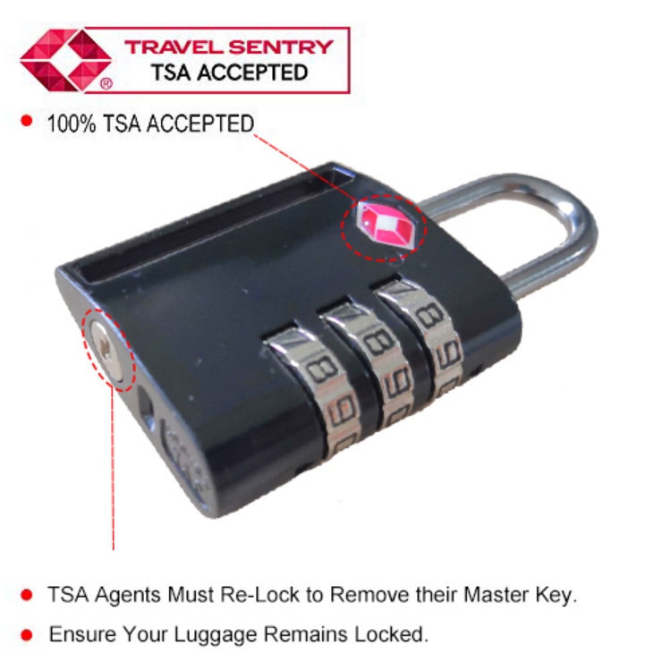 16009 Luggage Combination Lock with Alert Indicator TSA Approved